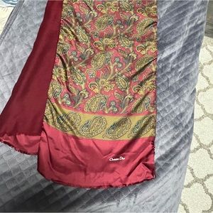 Christian Dior Monsieur Maroon Paisley Scarf - should be repurposed, vintage